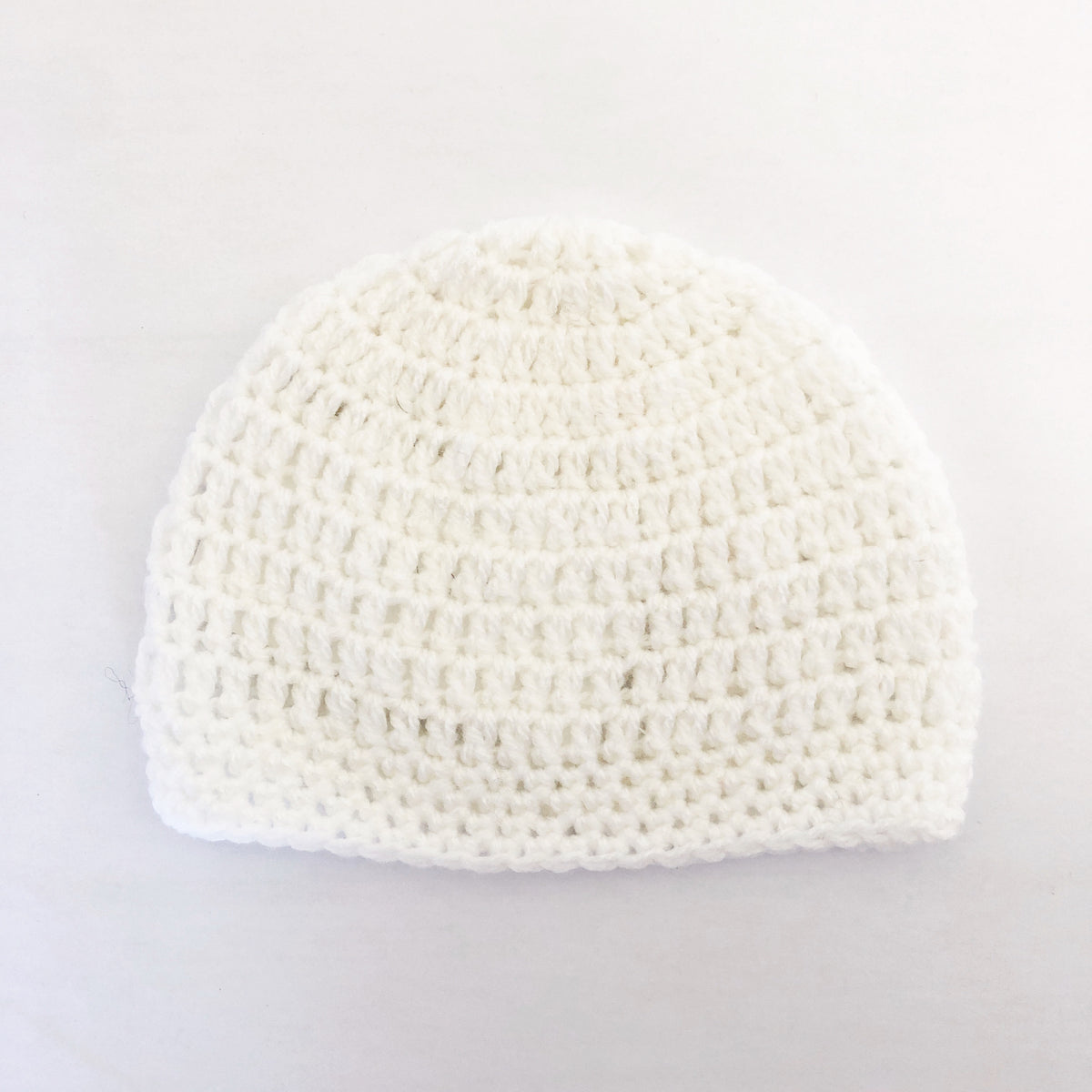 Crochet wool beanie - white – Speku