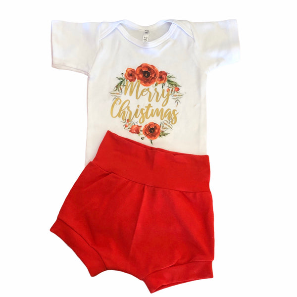 Onesie printed - gold merry Christmas