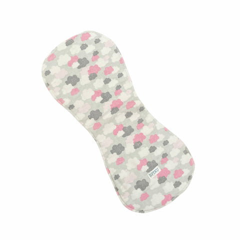 Grey and Pink Clouds Burpcloth