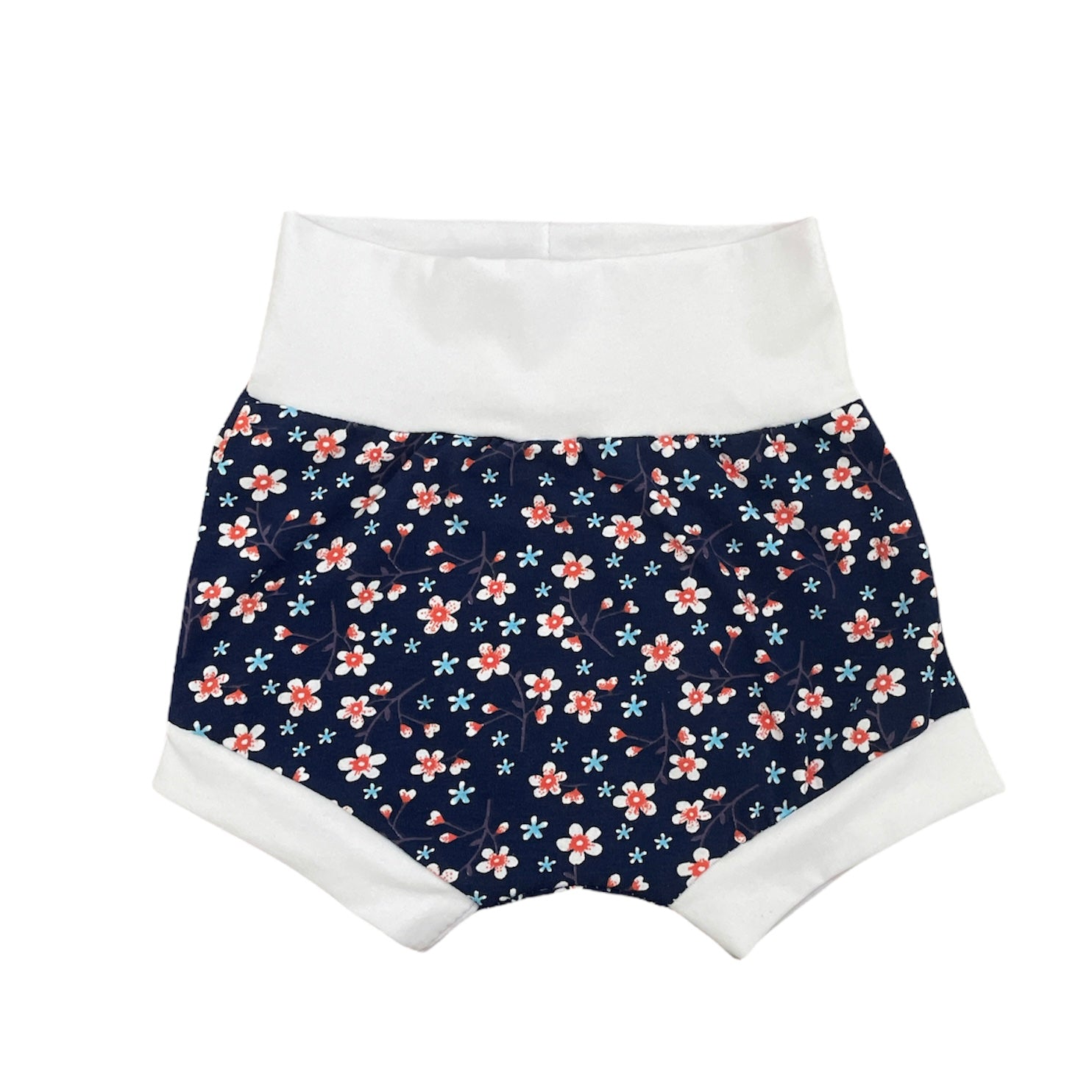 Coral daisy harem shorts