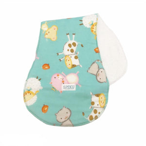 Green Farm burp cloth