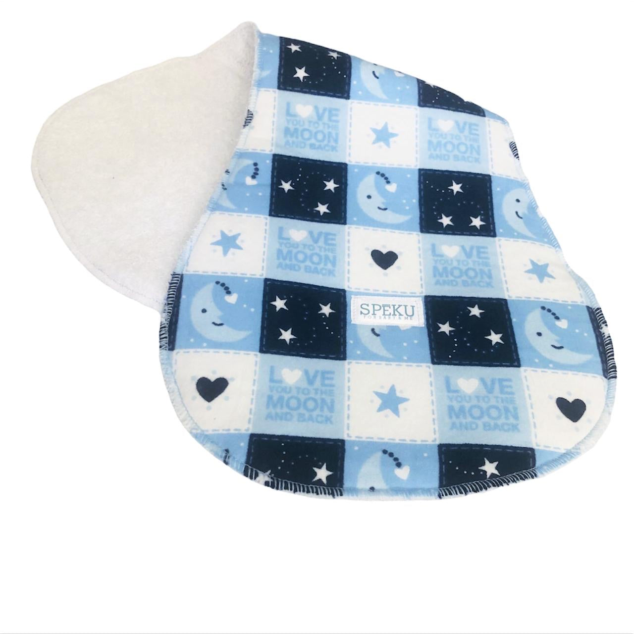 Blue Love Burp Cloth