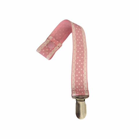 Pink with White Polka Dummy Clip