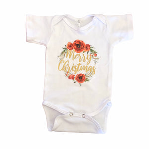 Onesie printed - gold merry Christmas