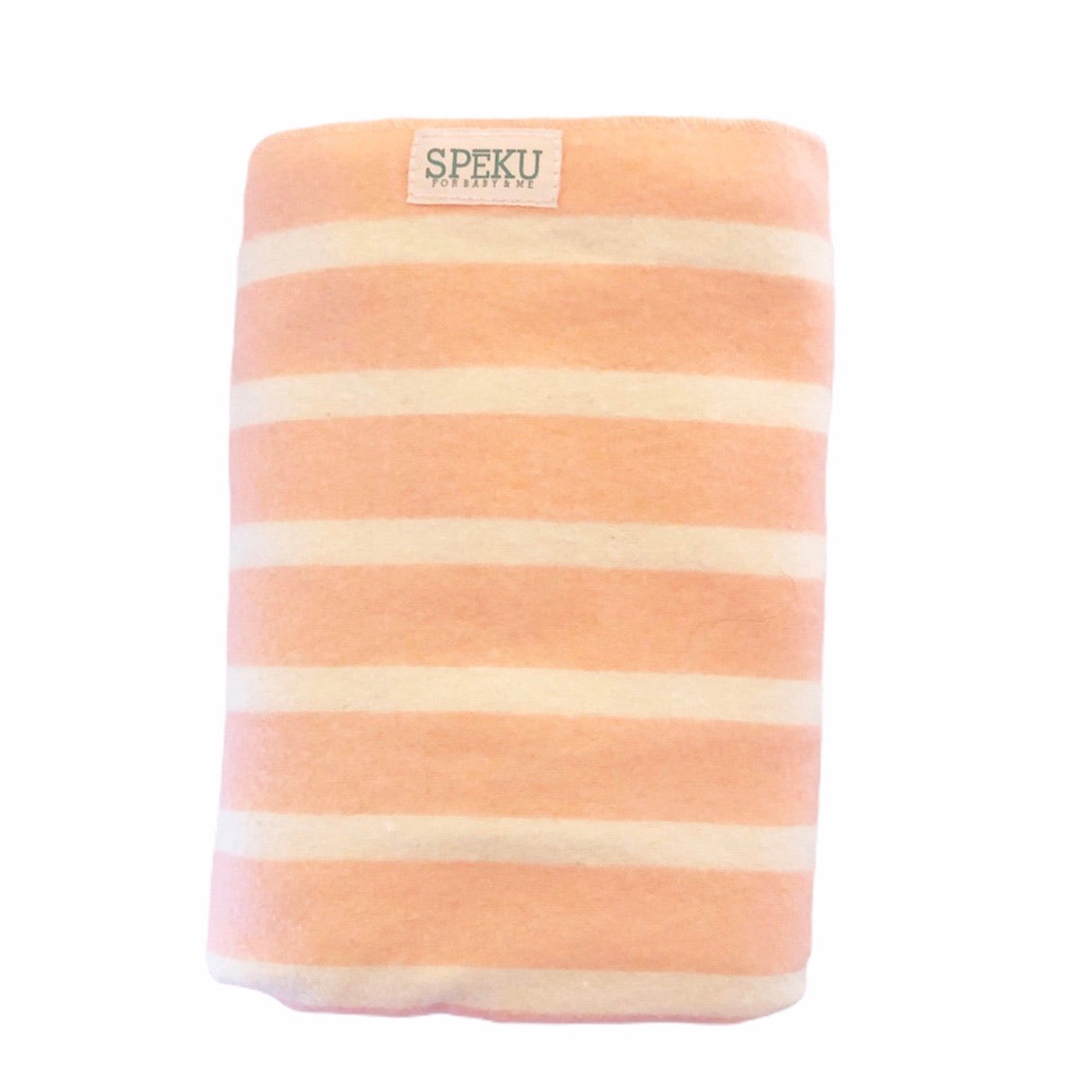 Receiving blanket - peach stripe