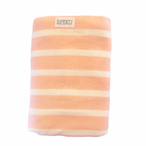 Receiving blanket - peach stripe