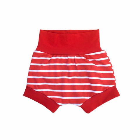 Shorts in red and white stripe
