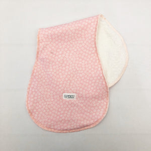 Pink flowers burp cloth