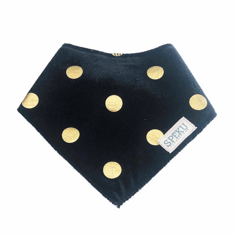 Black and Gold Polka Super Drooler