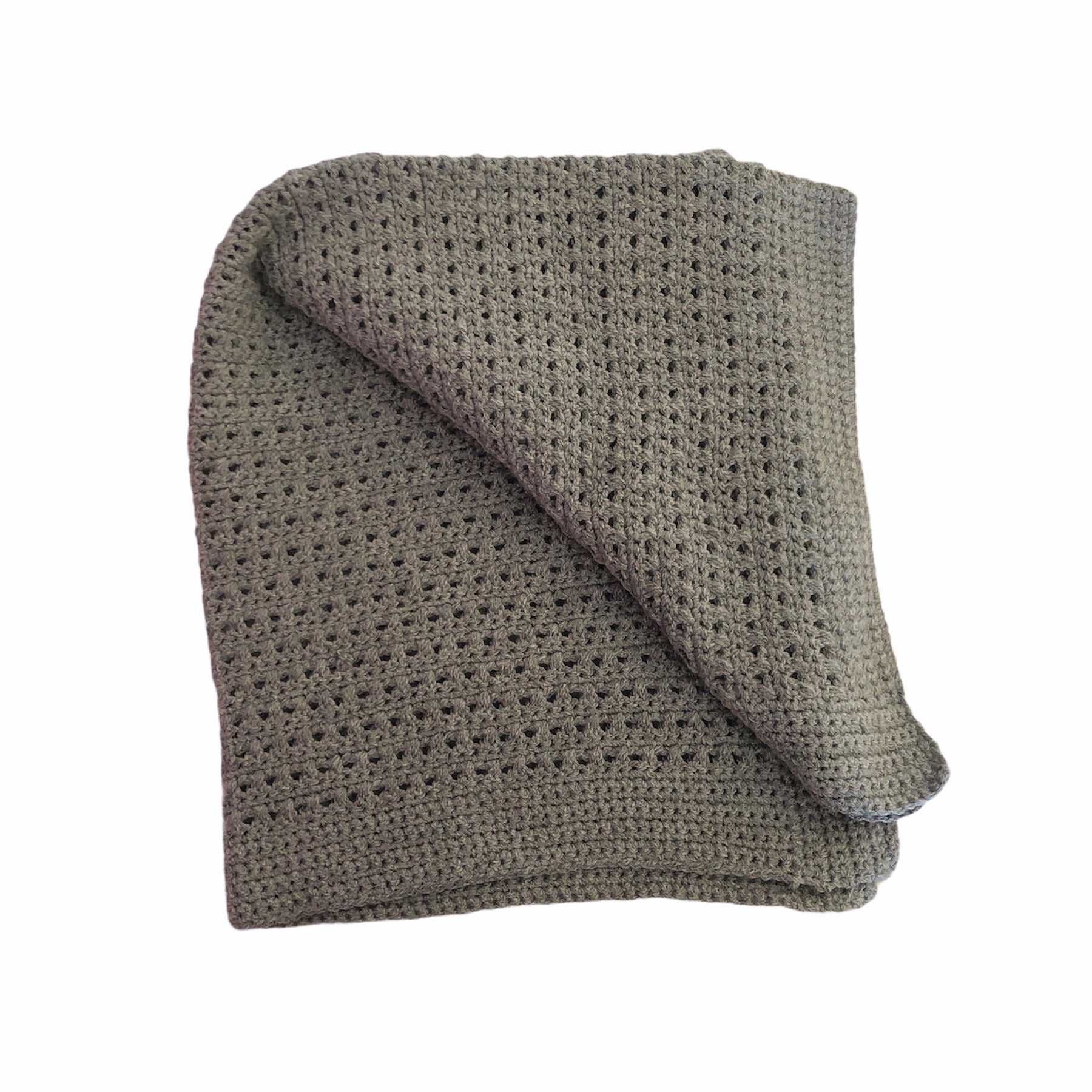 Grey crochet blanket