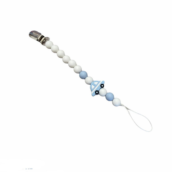 Blue car chewy dummy clip