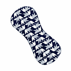 Navy Polar Bears Burpcloth